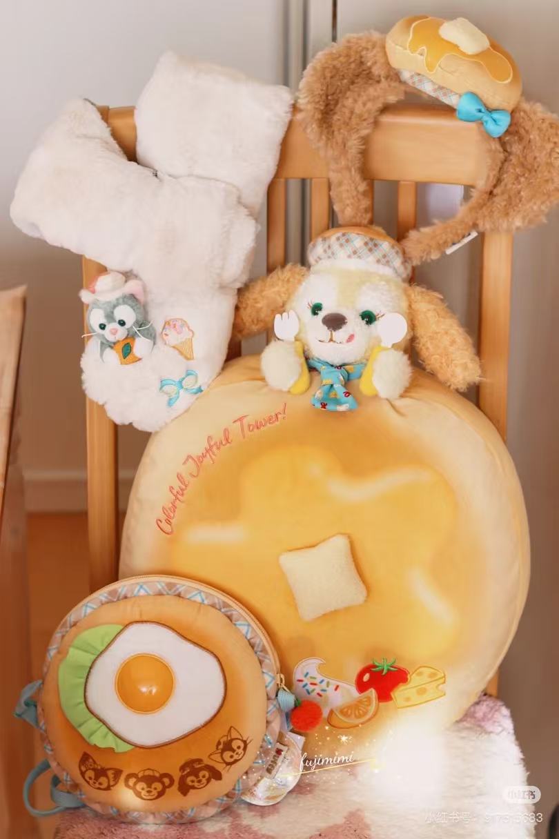 Disney迪士尼|东迪梦幻奇妙厨房系列CookieAnn可琦安饼饼松饼造型双面抱枕/靠垫/正反面都可爱