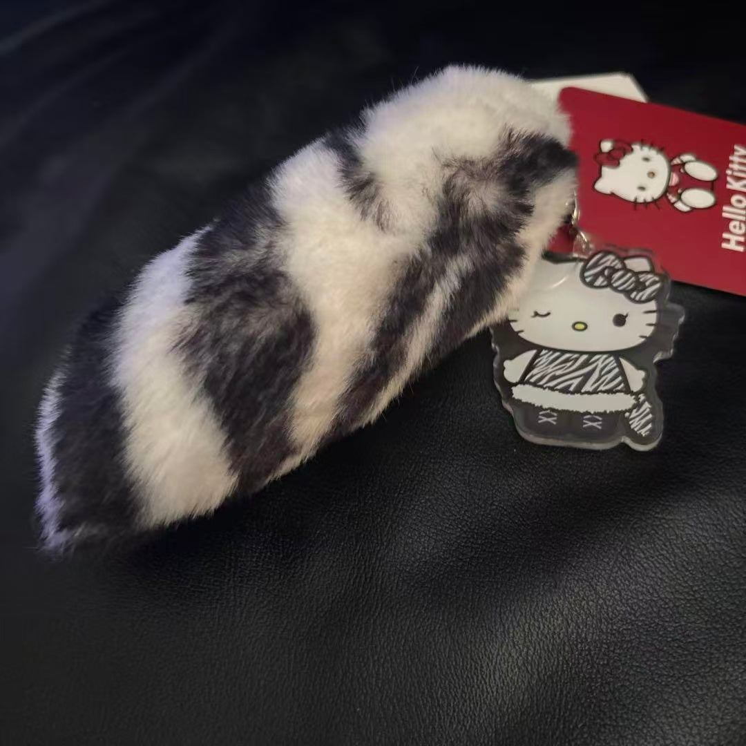 Hello Kitty|Gogo Gal Collection Dangling Tail Mascot Holder /Plush Keychain