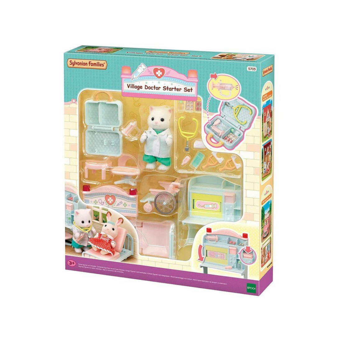 SylvanianFamilies森贝儿家族|Village Doctor Starter Set-Persian Cat波斯猫乡村医生入门套组/玩具/过家家5705