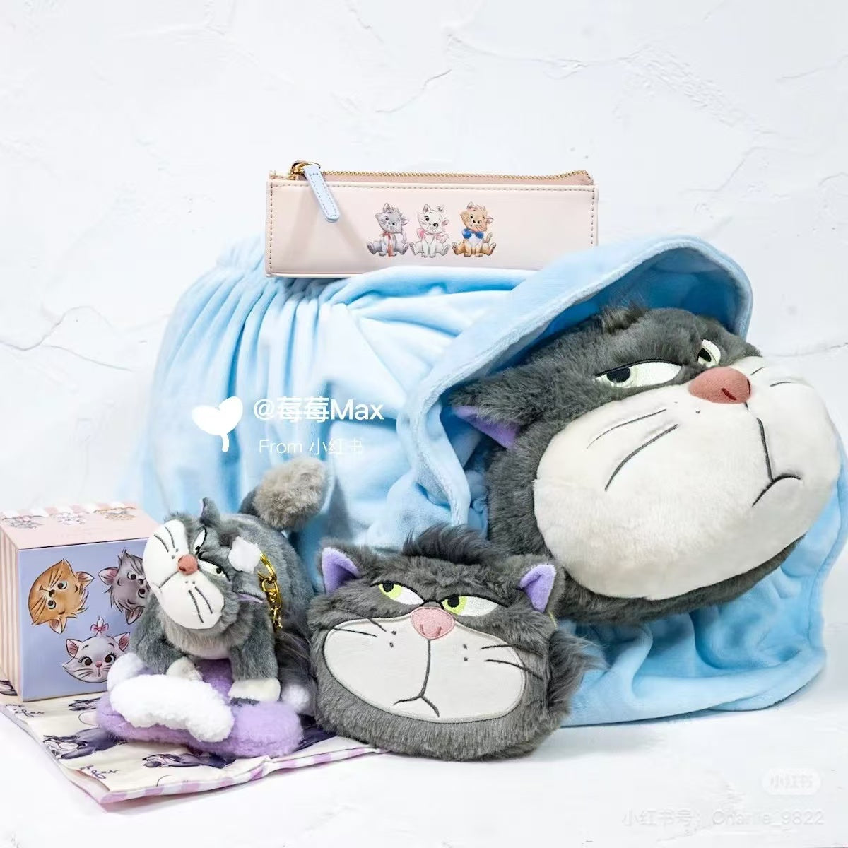 Disney|Cinderella Lucifer Plush Keychain CAT DAY 2025|H15×W12.5×D16cm approx.