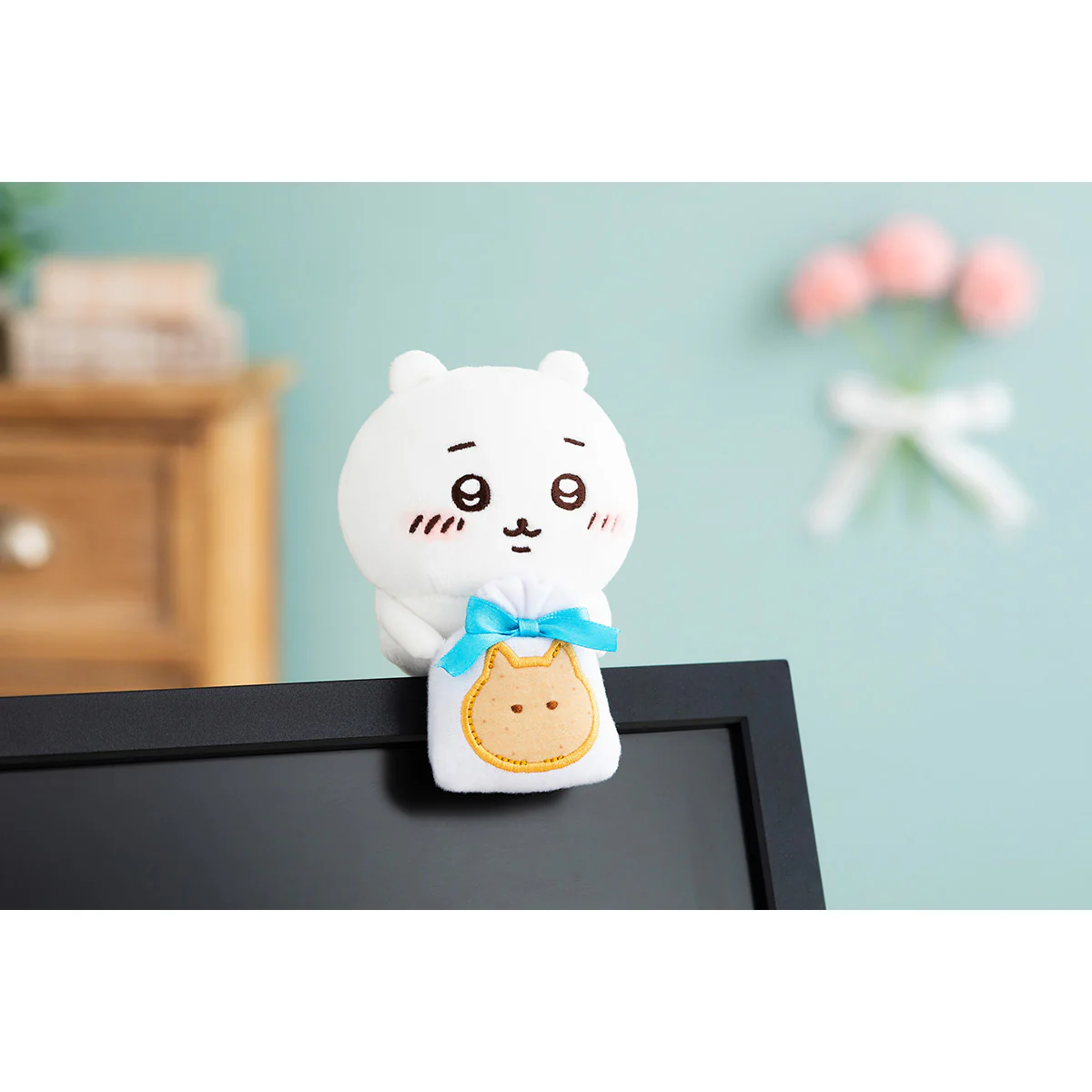 chiikawa|Hook-and-loop Watching from Your Desktop Cookie Plush Dolls/Plush Toy|150×100×60mm approx.