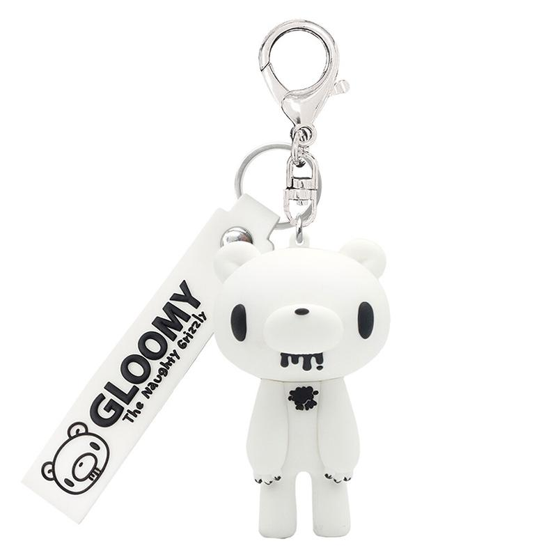 Gloomy Bear|"GLOOMY The Naughty Grizzly" Keychain/Keyring|8 × 8 × 8 cm approx.