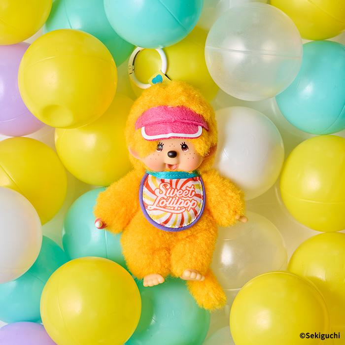 Monchhichi|Sweet Lollipop Mascot Holder /Plush Keychain|13.5×8.5×6cm approx.