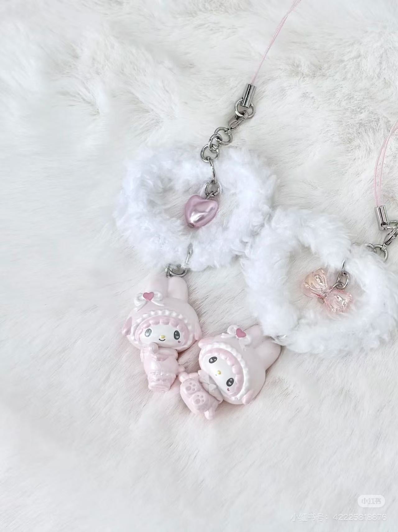 【limit 3】Sanrio|Kuromi & My Melody : Melousa Romiusa Secret Strap mystery bag/blind box/All 8 types|1pcs