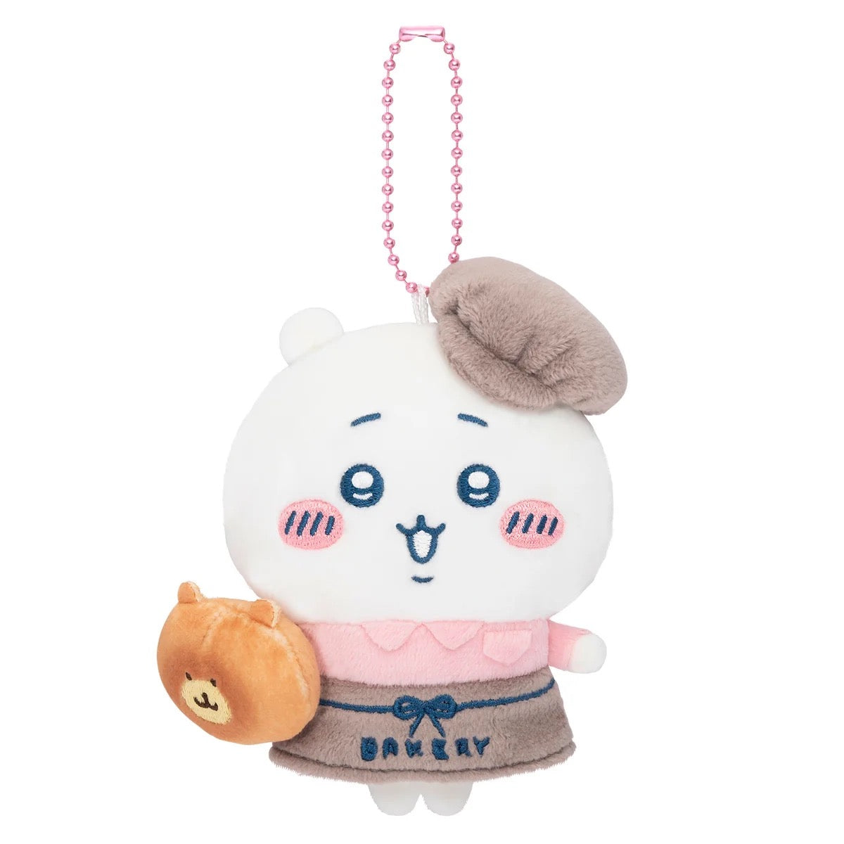 【limit 1】chiikawa|Bakery staff Mascot Holder /Plush Keychain|H110 x W95 x D50mm approx.