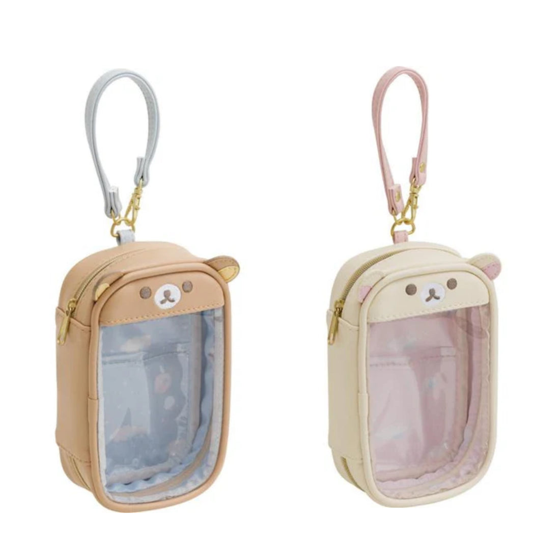 Rilakkuma轻松熊|Plush Carrier Pouch Sky Cotton Candy San-X熊头透明痛包/包挂|约H160×W95×D50mm