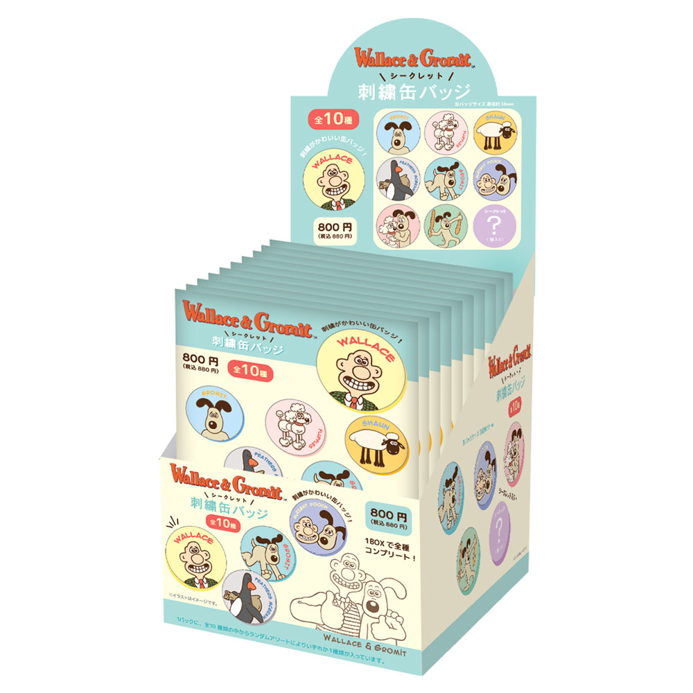 Wallace and Gromit|Secret Embroidered Badge  mystery bag/blind box/All 10 types|1pcs