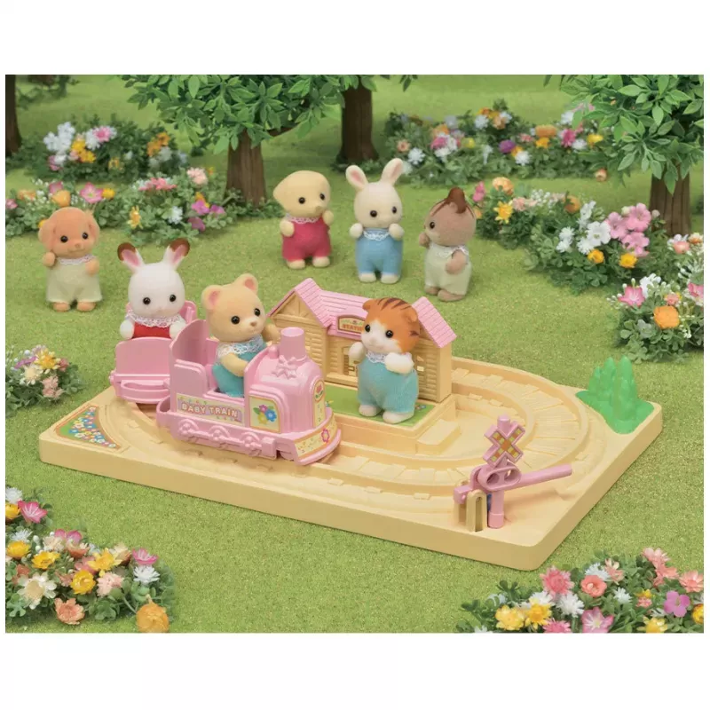 SylvanianFamilies森贝儿家族| Baby Choo-Choo Train快乐小火车+Bear Baby蜜熊宝宝套组/玩具/过家家5320