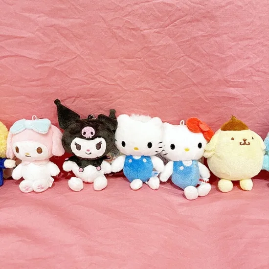 Sanrio|Hanging Legs Series Mascot Holder /Plush Keychain|120x55x48mm approx.