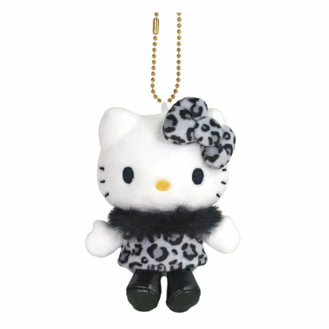 HelloKitty|Sanrio 50th Anniversary Collection Standard Leopard Mascot Holder /Plush Keychain|85x100x45mm approx.