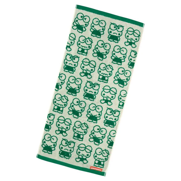 Sanrio|Everyday Kero Kero Keroppi Frog Face Towel|W34×D0.7×H76cm approx.