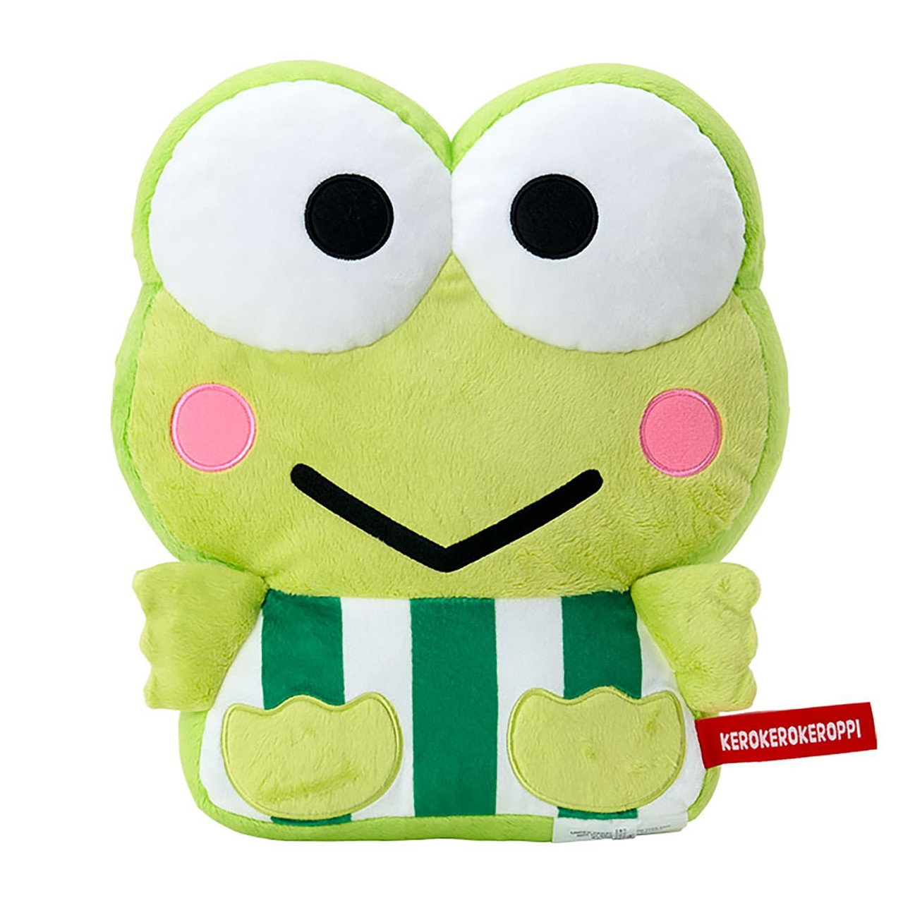 Sanrio|Everyday Kero Kero Keroppi Frog Plush Cushion|27×11×31cm approx.
