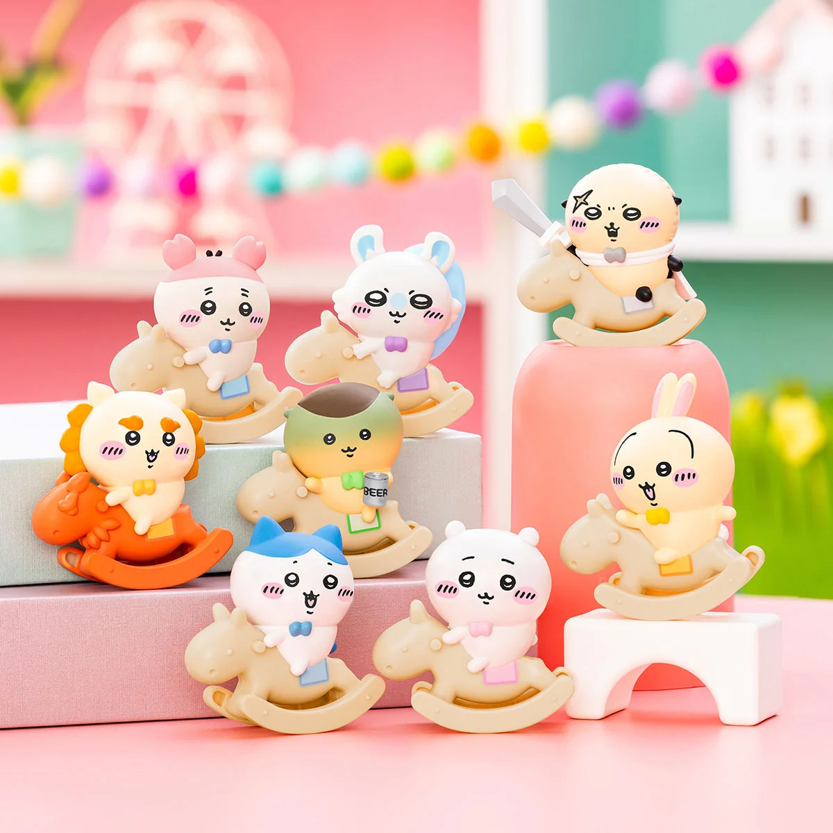 chiikawa|GPSBOX Rocking Wooden Horse Figure Collection mystery bag/blind box/All 8 types|1pcs