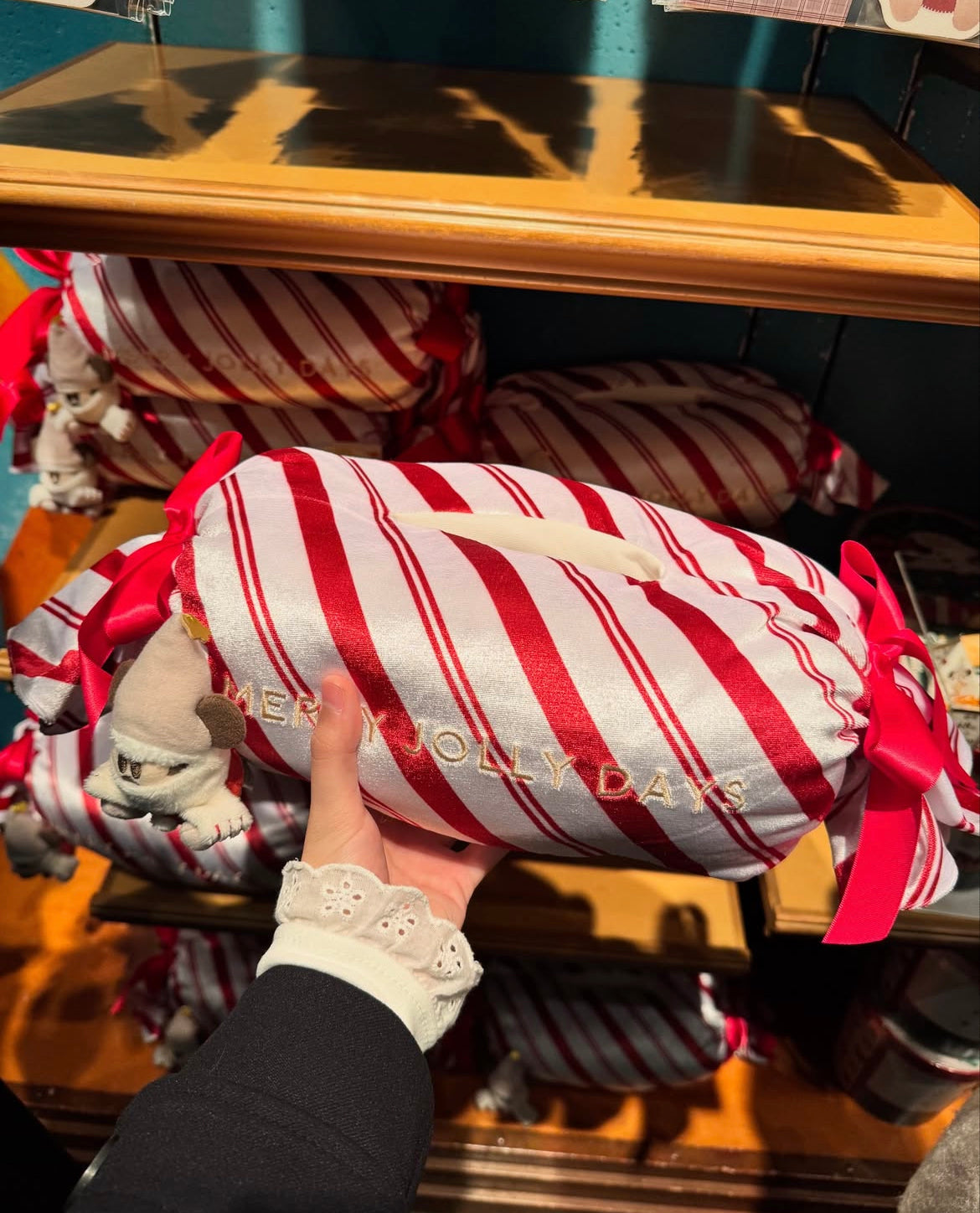 Disney迪士尼 |Merry Lil RingRing Mickey 东迪2024圣诞精灵妖精米奇系列糖果造型毛绒玩偶装饰玩偶纸巾盒/抽纸盒