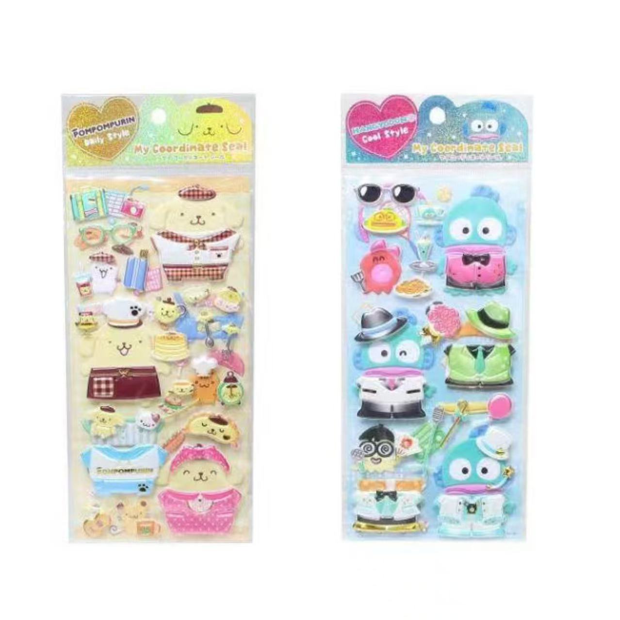 Sanrio|Dress Up Playing Sticker|95×195mm approx.