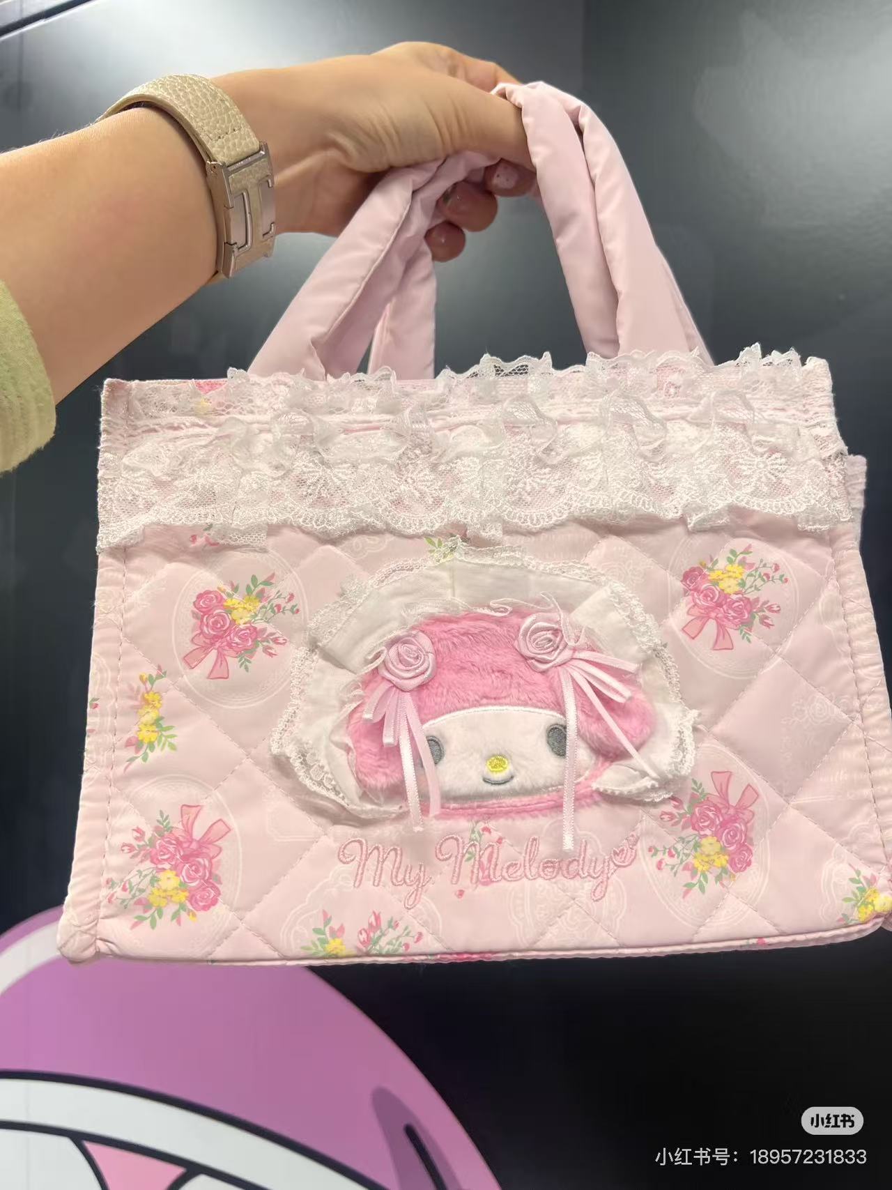 Sanrio|White Frill Design 2 Way Tote Bag|23×11×17.5cm approx.