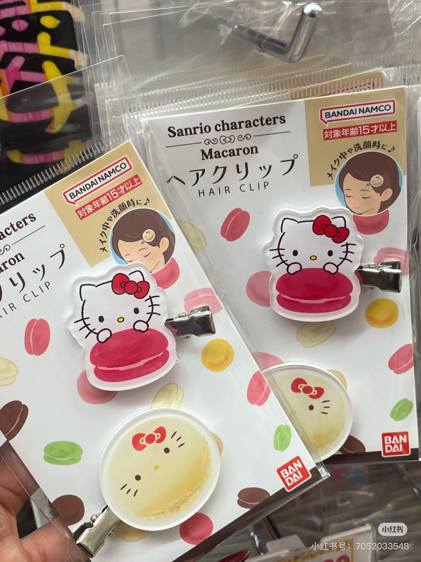 Sanrio|HASEPRO Sanrio Macaron Hair Clip Set of 2|40×40×3mm approx.