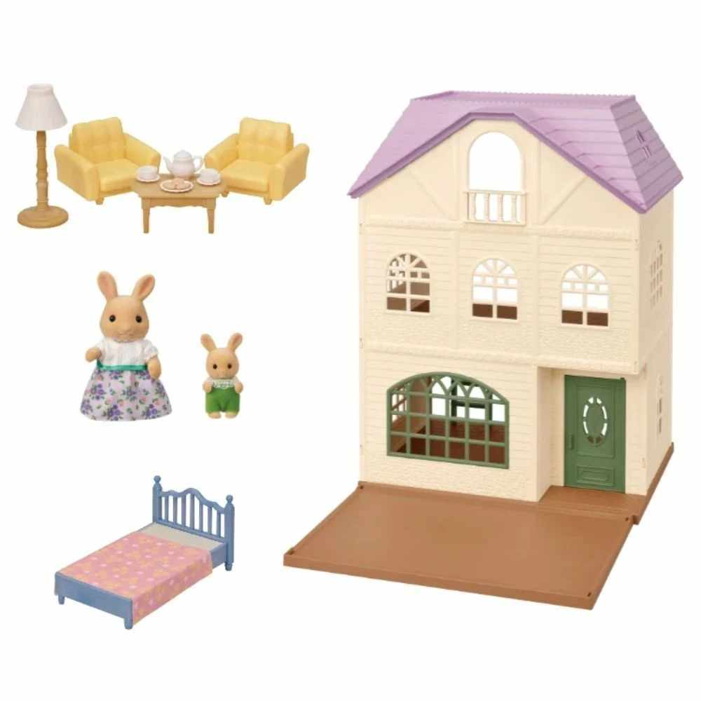SylvanianFamilies|WISTERIA TERRACE GIFT SET WITH SUNNY RABBIT BABY WESLEY AND SUNNY RABBIT MOTHER ROONEY-5728