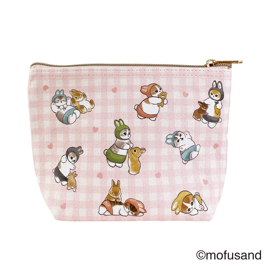 Mofusand|Cotton pouch|H130×W200×D65mm approx.