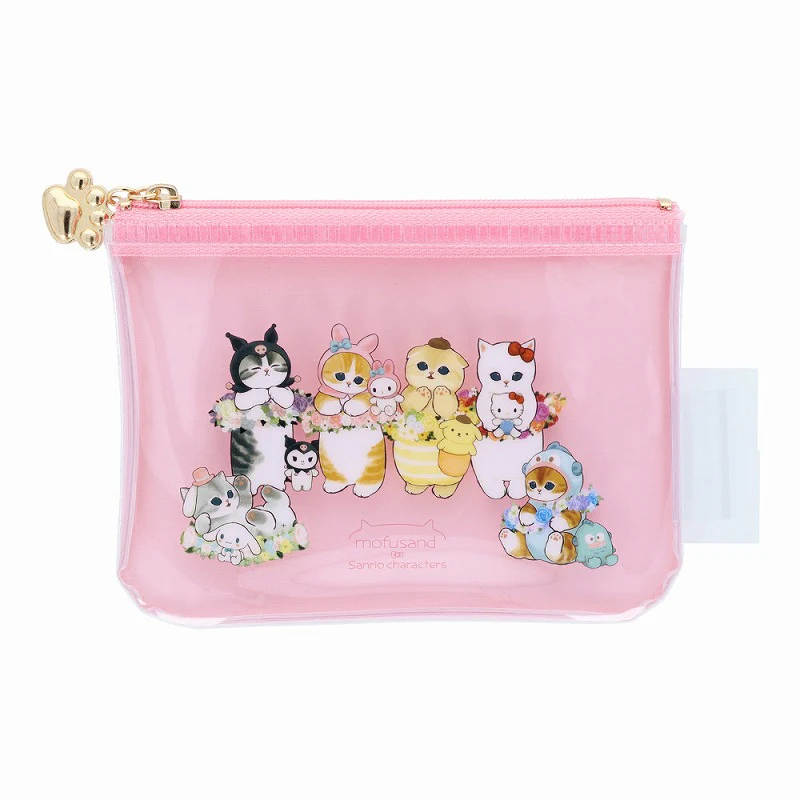 Mofusand|Sanrio × Mofusand Mini Clear Pouch|W130×H95×D5mm approx.