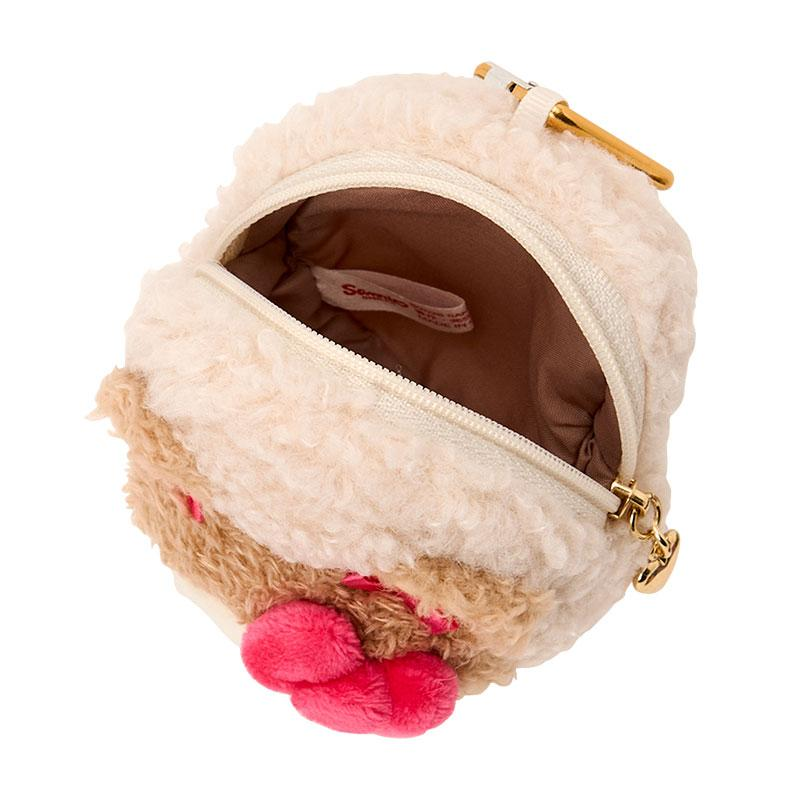 Sanrio|Cookie Fluffy Bear Mini Pouch with Carabiner|8×7×8cm approx.
