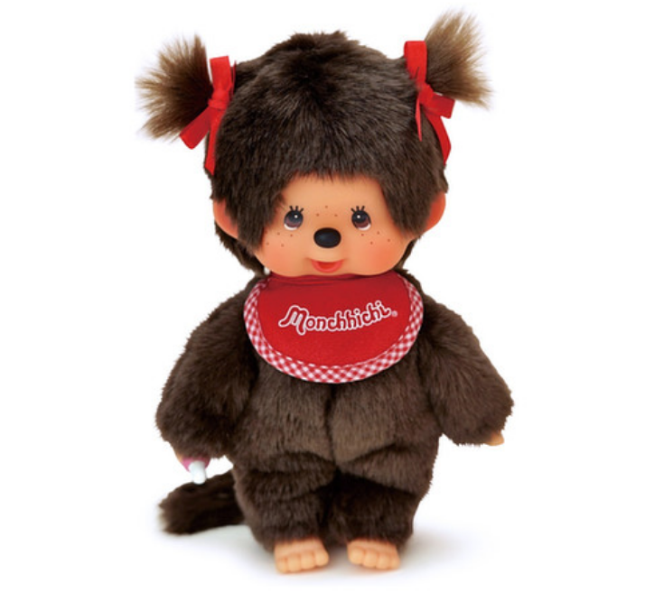 Monchhichi|Premium Standard Brown Sitting Plush Dolls/Plush Toy|S/ 19 x 12 x 6 cm approx.