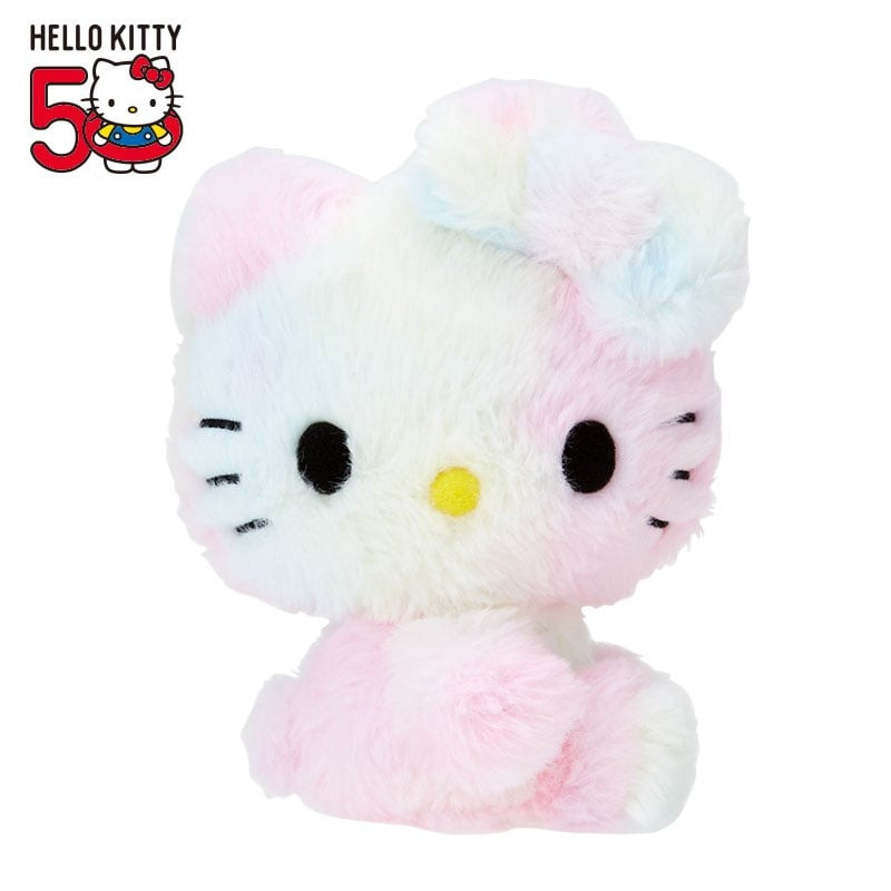 HelloKitty凯蒂猫|Sanrio Hello Kitty 50th Anniversary50周年限定缤纷24色colors毛绒玩偶/公仔 |约12.5 x 9.8 x 15 cm