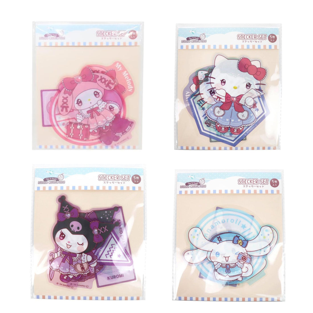 Sanrio|Travel Lady Vinyl Sticker Set|5 piece