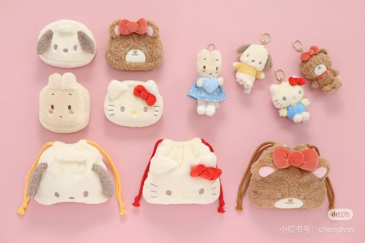 Sanrio|bleu bleuet Drawstring Bag|17x18x1.5cm approx.
