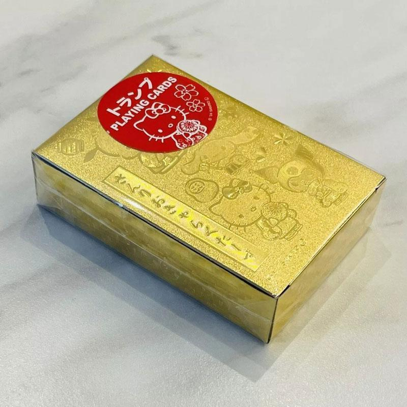 Sanrio|Hello Kitty Gold Playing Cards|5.7×2×8.7cm approx.