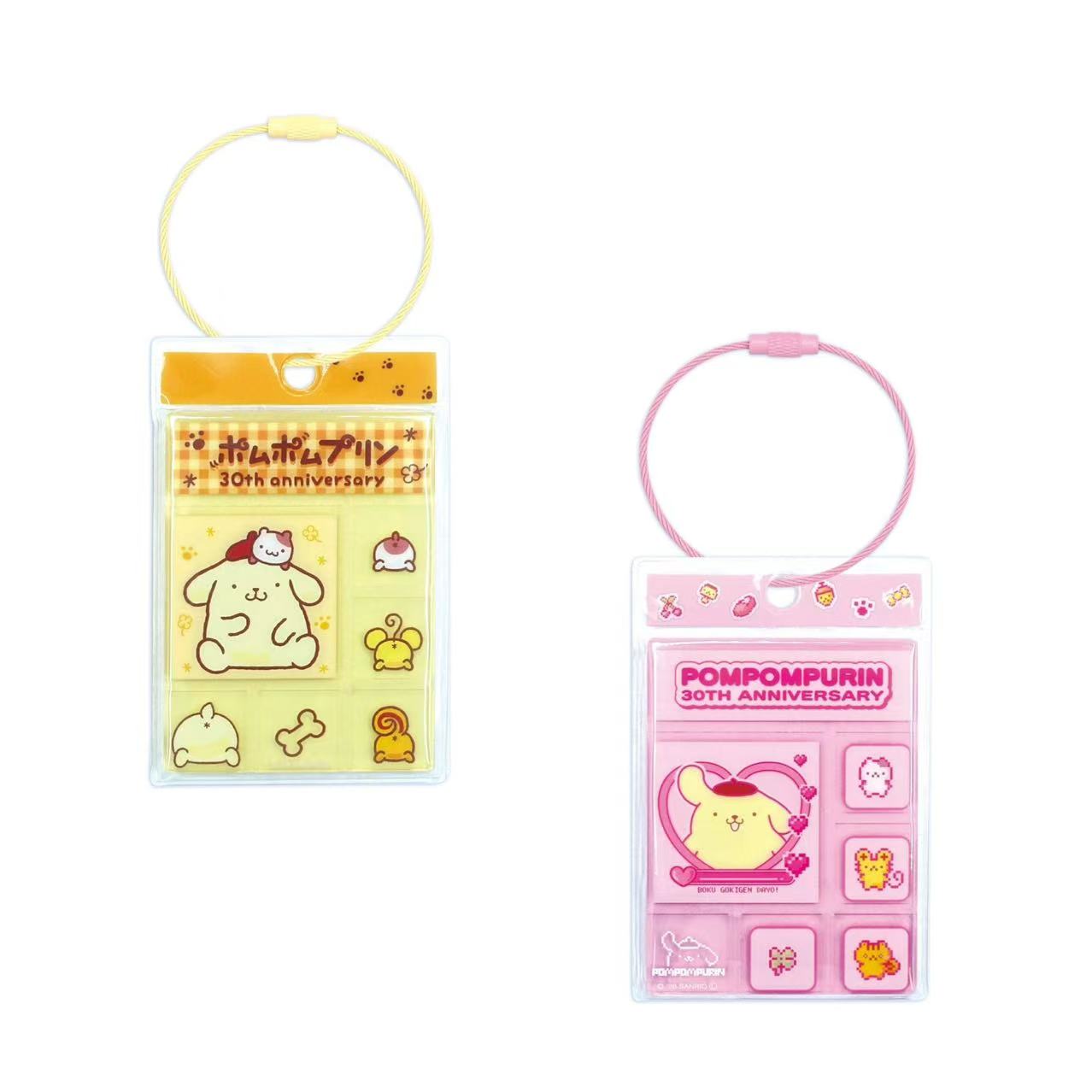 Sanrio|Pompompurin 30th Anniversary Tile Keychain|W5.8 x H13.2 x D0.5cm Approx.