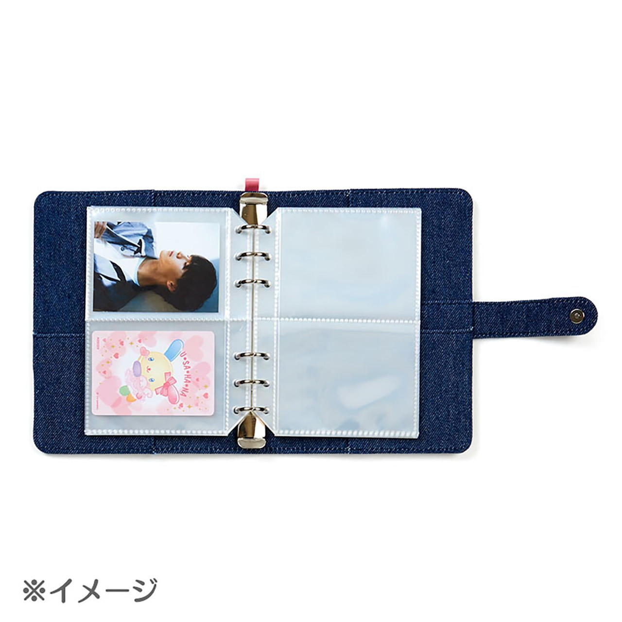 Sanrio三丽鸥|Binder Characters 6-Hole A6 Notebook Size Card Storage Clear 2-Tier Pocket/Denim Patch牛仔丹宁贴布系列活页相册/卡片收纳册/正反面不同图案|约21.2 x 20.0 x 5.2cm