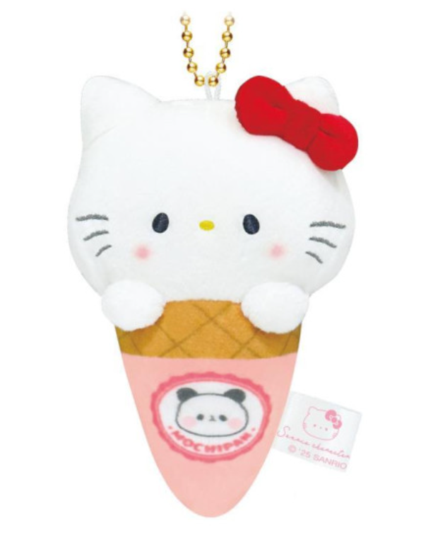 Sanrio|Mochimochi Panda Ice Cream Mascot Holder /Plush Keychain|120×100×55mm approx.