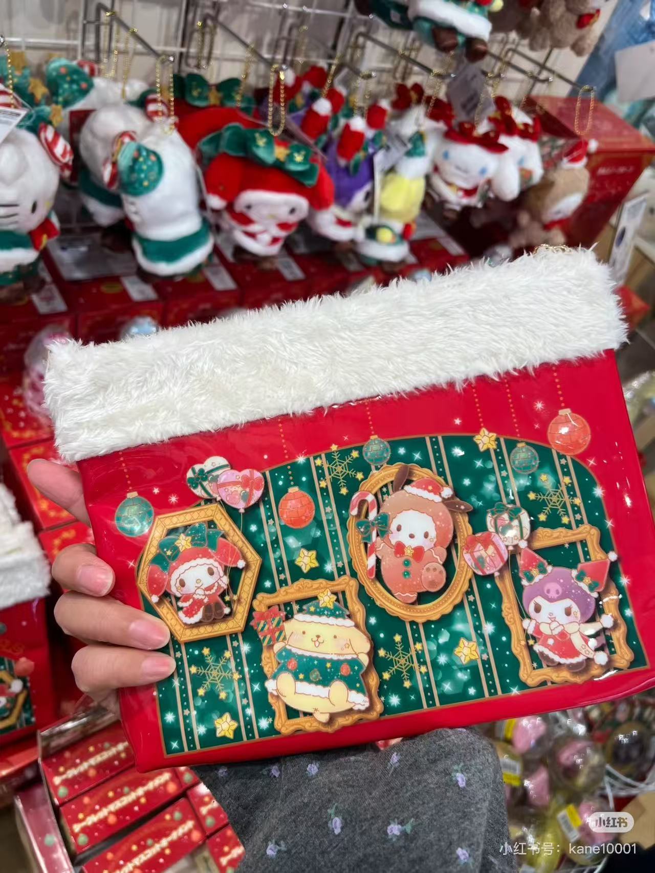 Sanrio|Christmas Flat Pouch|W23 x D2 x H17.5cm approx.