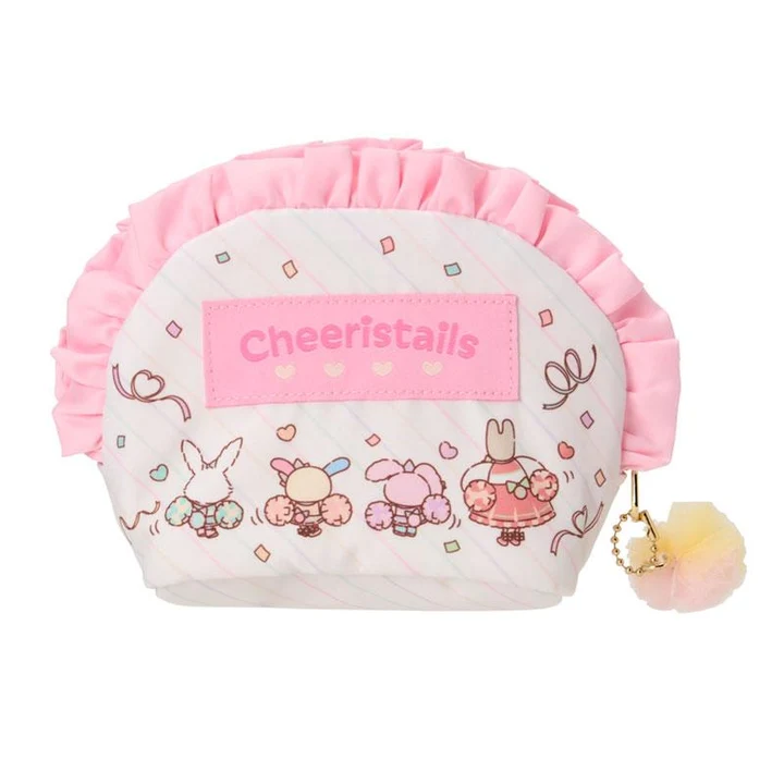 Sanrio| Cheering Everyone On! Cheer Tales Frill Cosmetic Pouch| 14 × 7 × 10cm approx.