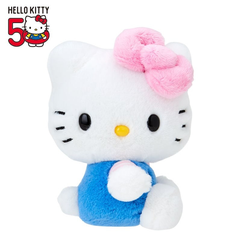 HelloKitty凯蒂猫|Sanrio Hello Kitty 50th Anniversary50周年限定缤纷24色colors毛绒玩偶/公仔 |约12.5 x 9.8 x 15 cm