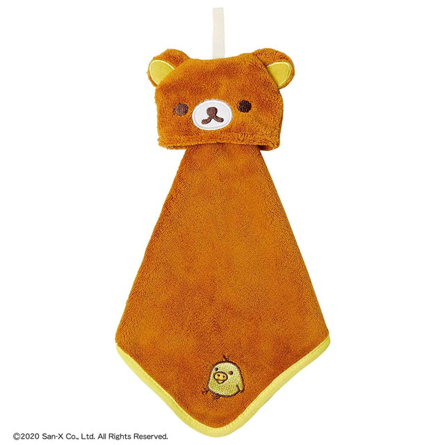 Rilakkuma轻松熊|脸型可挂超强吸水抗菌可收纳擦手巾/毛巾|约25 x 25cm
