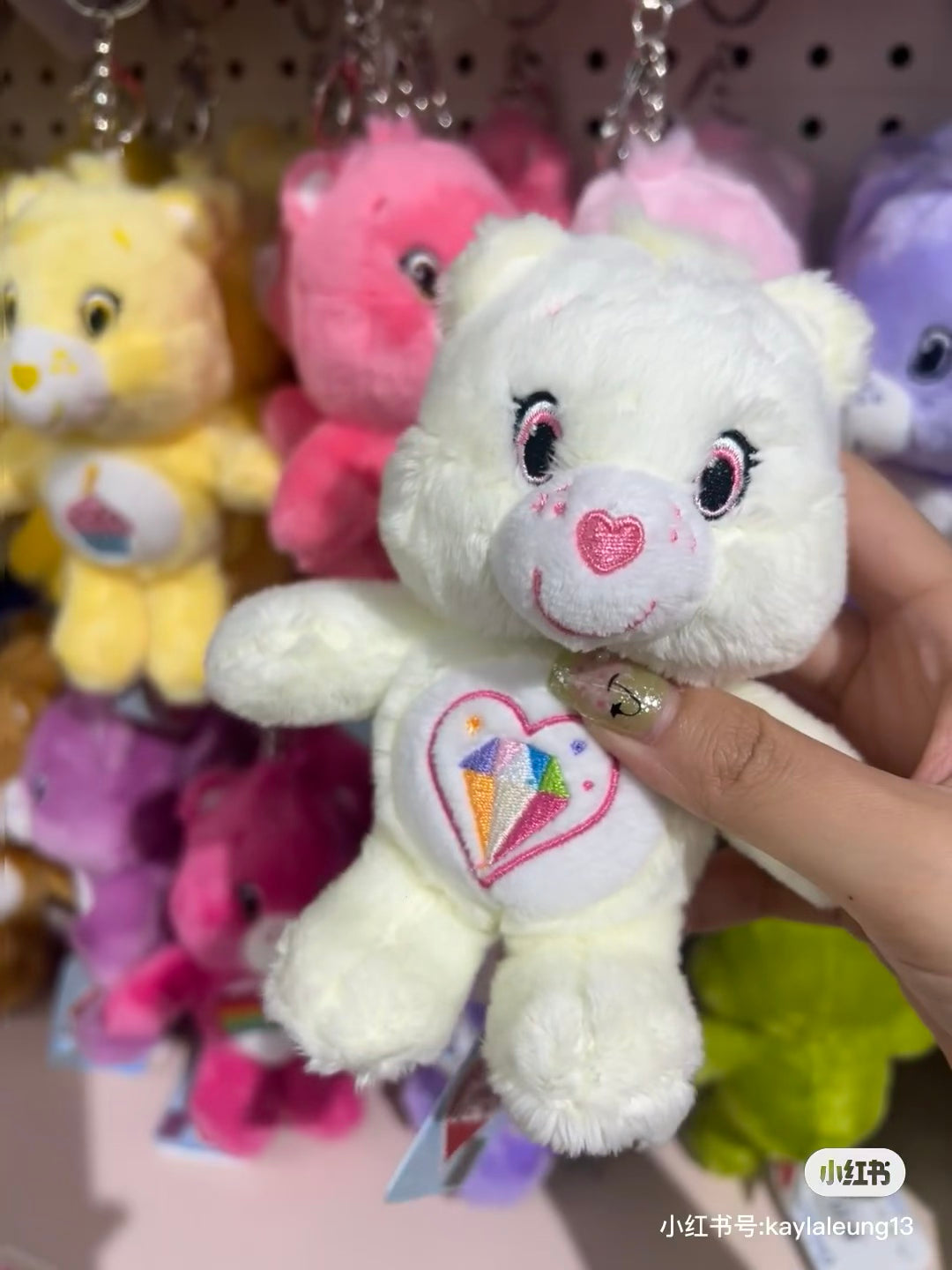 Care Bears| Love A Lot Bear Nakajima Mascot Holder /Plush Keychain|100×140×70mm approx.