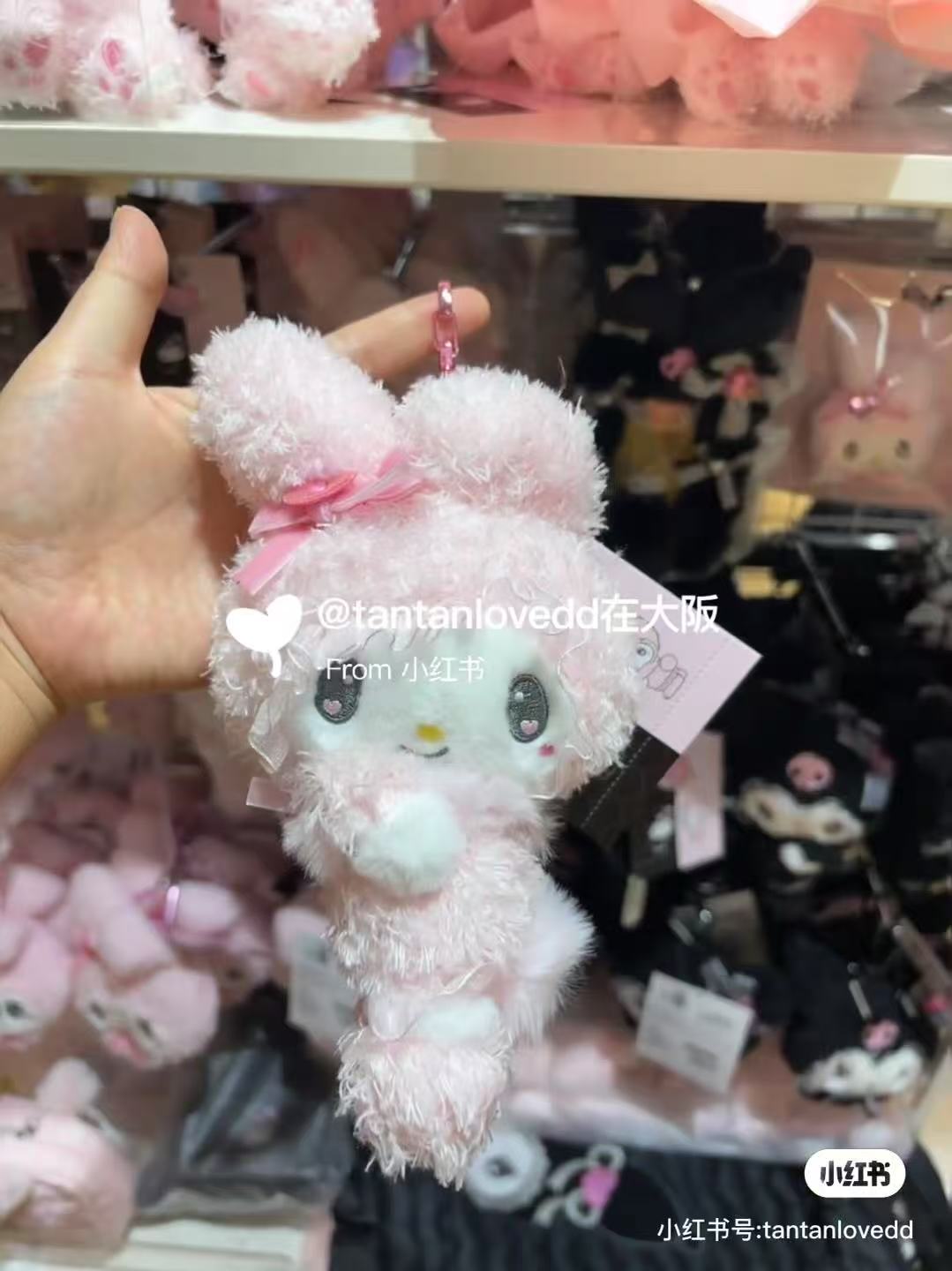 Sanrio|Kuromi & My Melody : Melousa Romiusa Mascot Holder /Plush Keychain|10.5×7.5×19cm approx.