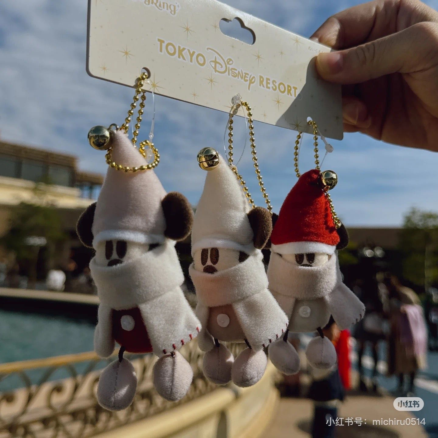 Disney迪士尼 |Merry Lil RingRing Mickey东迪2024圣诞精灵妖精米奇系列毛绒玩偶挂件3件套/包挂