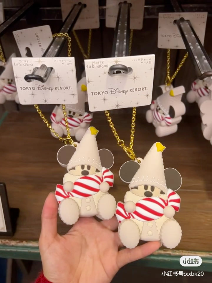 Disney迪士尼 |Merry Lil RingRing Mickey东迪2024圣诞精灵妖精米奇系列硅胶零钱包挂件/包挂/背面有拉链
