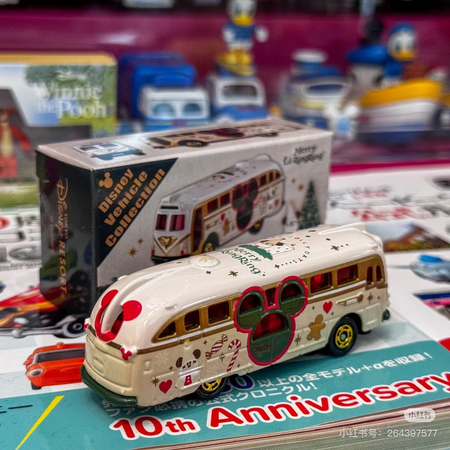 Disney迪士尼 |东迪2024圣诞精灵妖精米奇系列Tomica多美卡巴士玩具车模型
