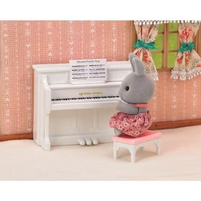 SylvanianFamilies|Rabbit Sister with Piano Set-5139