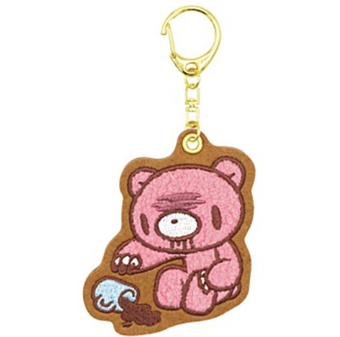 Gloomy Bear|Chenille Embroidery Felt Keychain/Keyring|10.2 x4.4 x 0.5cm approx.