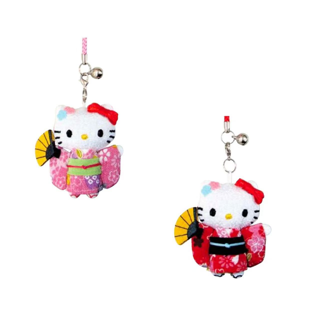 Hello kitty|Kimono fan Mascot Holder /Plush Keychain|1 piece