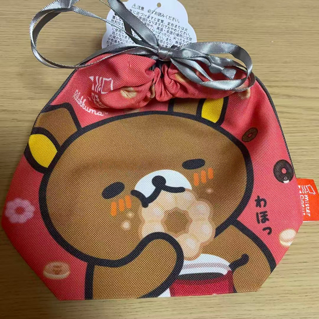 Rilakkuma|Mister Donut drawstring bag|185×170×70mm approx.