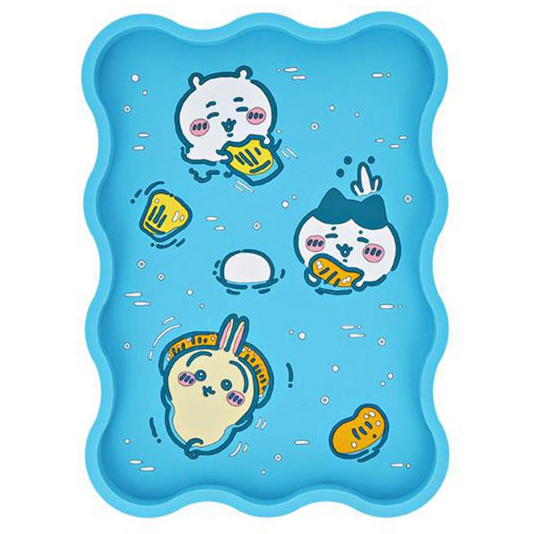 Chiikawa|River Comic Scene Cider Fruit Punch Rubber Accessory Tray|178×112×15mm approx.