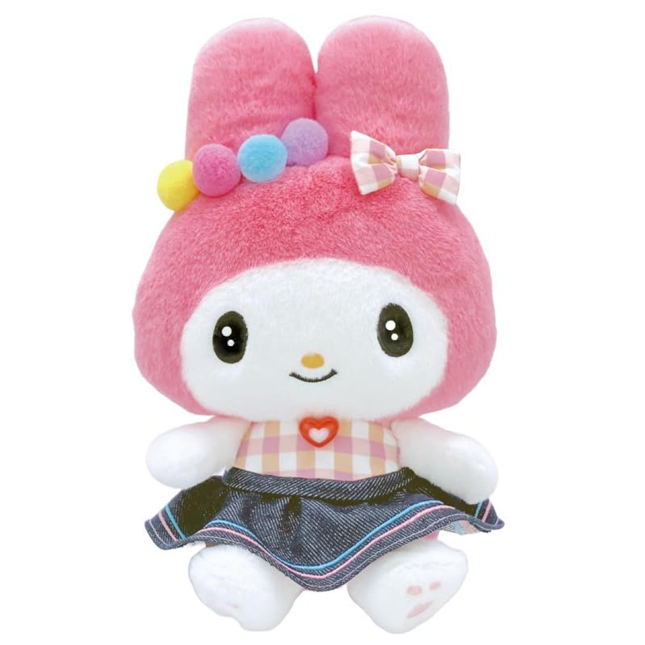 Sanrio|Gingham Denim Plush Dolls/Plush Toy|23.5×24×20.5cm approx.