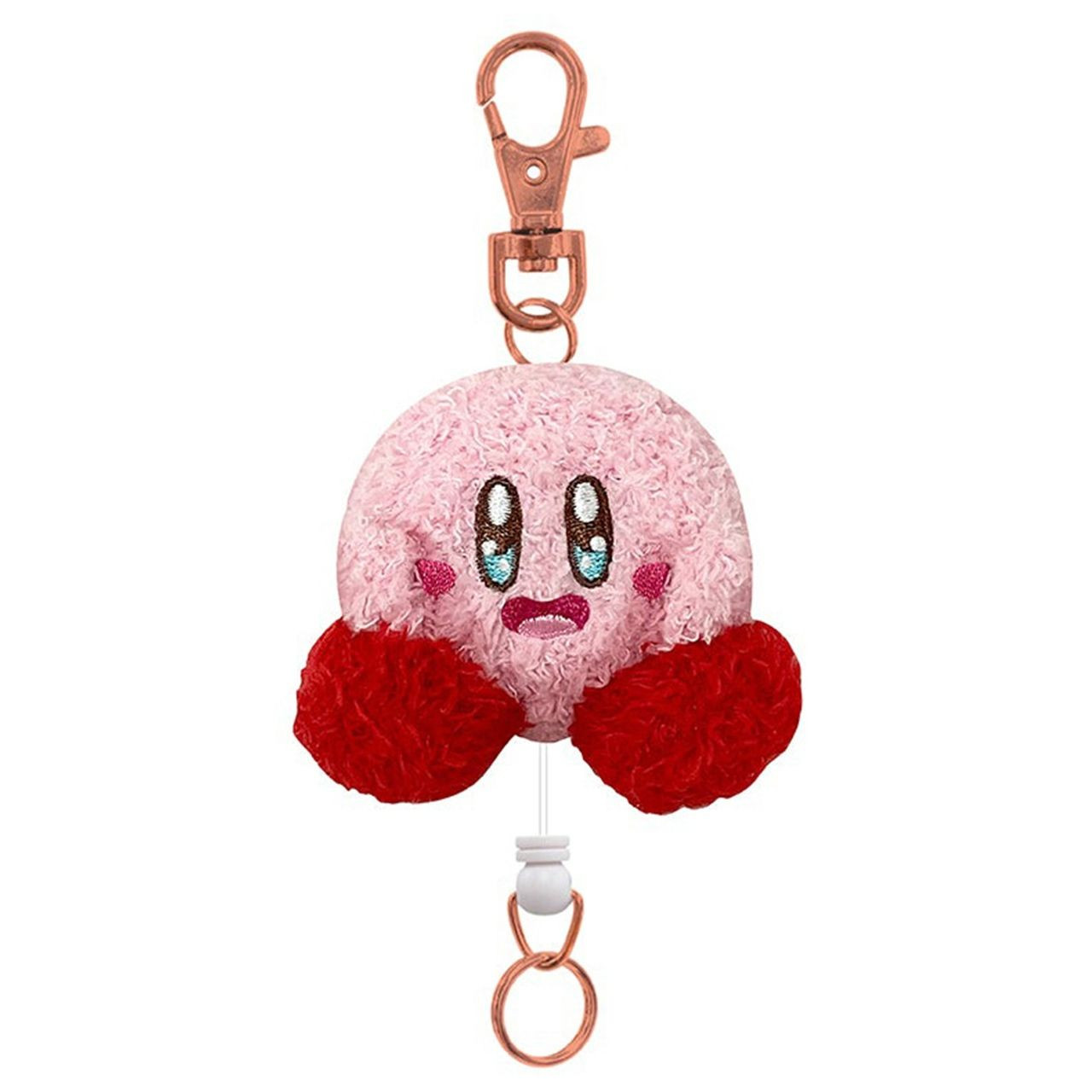 Kirby星之卡比|The Stars Fluffy S Mascot Reel KH超可爱星之卡比可伸缩毛绒玩偶钥匙扣挂件/包挂|约H14×W8×D5cm