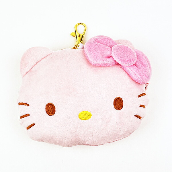 Sanrio|Sanrio|Plush Big Face Telescopic Ticket Card Holder/Keychain|11.2 x 13.3 x 4 cm approx.